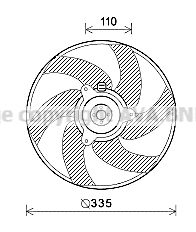 AVA QUALITY COOLING ventiliatorius, radiatoriaus PE7552